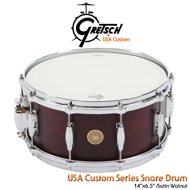 [★드럼채널★] Gretsch USA Custom Snare 'Satin Walnut' 14x6.5" /C-65141S-SWW